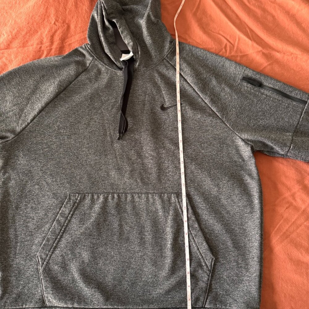 nike therma-fit hoodie sweatshirt gray large men's